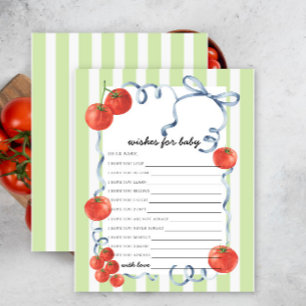 Watercolor tomato Wishes for baby