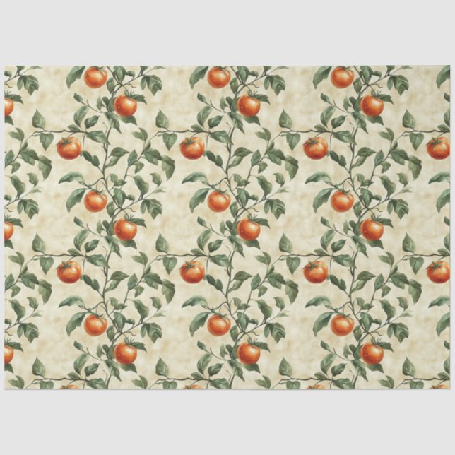 Watercolor Tomatoes on the Vine Tissue Paper (Front)