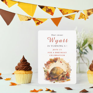 Watercolor Tortoise - Birthday Invitation Card