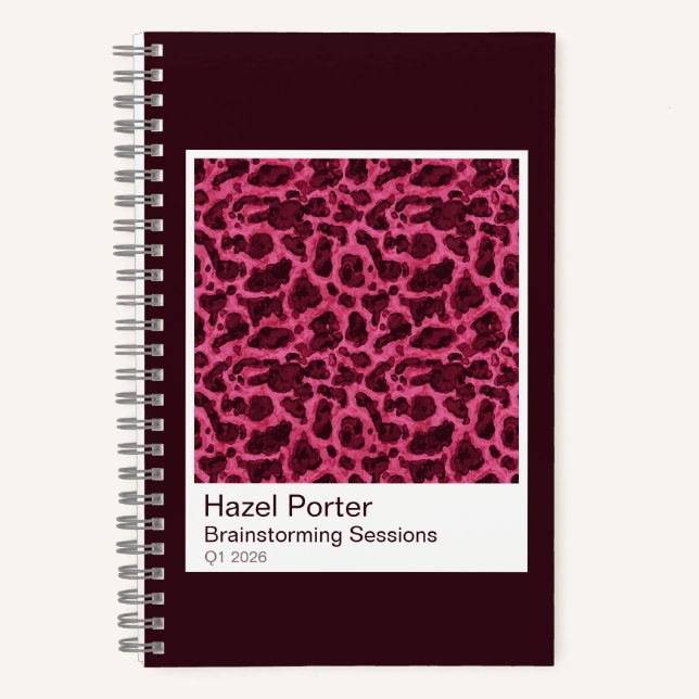 Watercolor Tortoiseshell Spiral Notebook (Front)