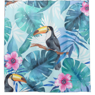 Watercolor Toucans: Tropical Seamless