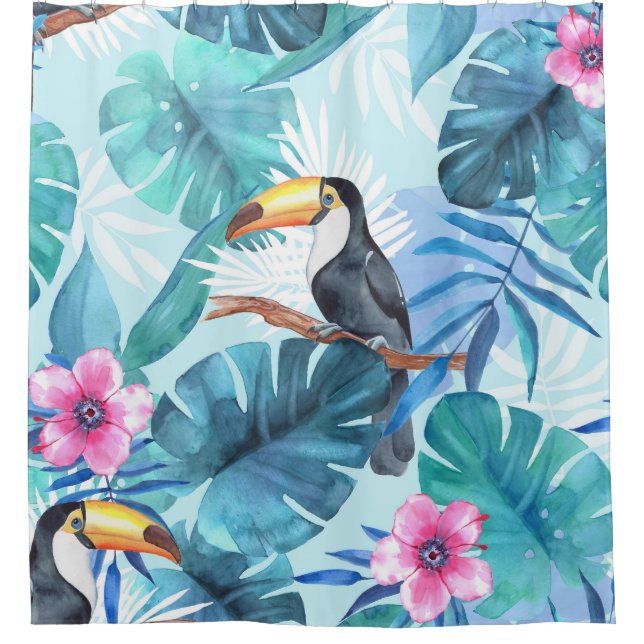 Watercolor Toucans: Tropical Seamless (Front)