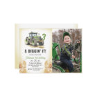 Watercolor Tractor 3rd Birthday Party Photo