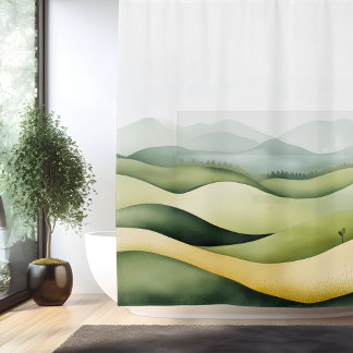 Watercolor Traditional Japanese Landscape