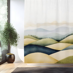 Watercolor Traditional Japanese Landscape