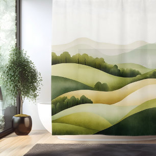 Watercolor Traditional Japanese Landscape