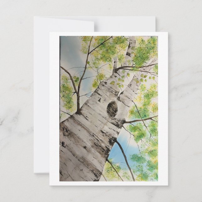 Watercolor Tree  Card (Front)
