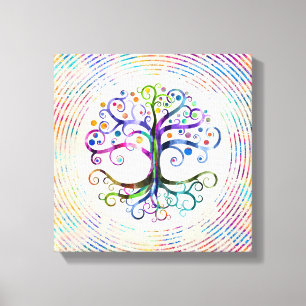 Watercolor Tree of life Canvas Print