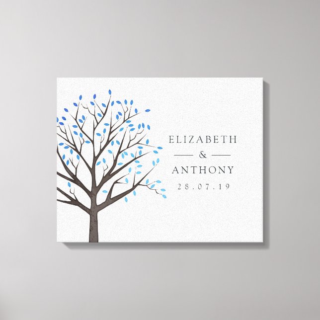 Watercolor Tree Wedding Canvas Print (Front)