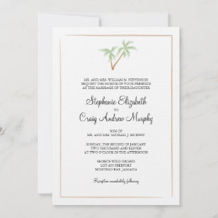 Watercolor Tree Wedding Invitation