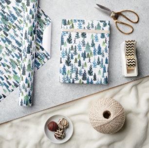 Watercolor Trees Wrapping Paper
