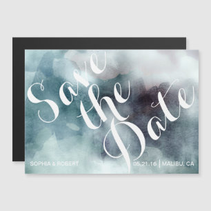 Watercolor trendy ikat Save the Date magnet