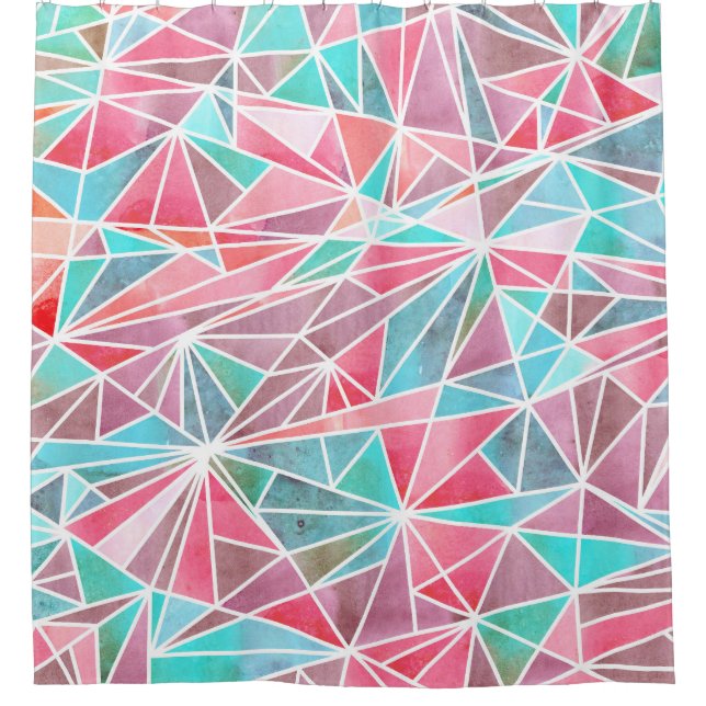 Watercolor triangles, bright summer mosaic. (Front)