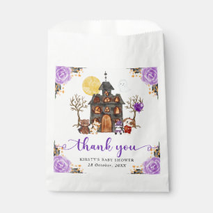 Watercolor Trick or Treat Halloween Baby Shower Favour Bag