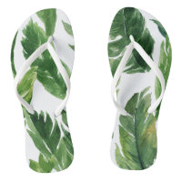 Watercolor Tropical Banana Leaves Pattern
