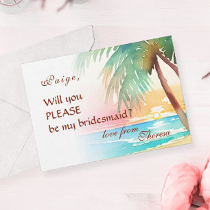 Watercolor Tropical Beach Invitation