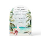 Watercolor Tropical Beach Wedding