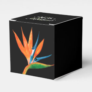 Watercolor Tropical Bird of Paradise Botanical Favor Box