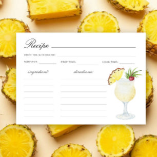 Watercolor tropical cocktail Bridal shower