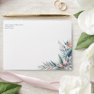 Watercolor Tropical Dream Wedding- Envelope