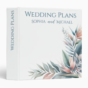 Watercolor Tropical Dream-Wedding Plans- Binder