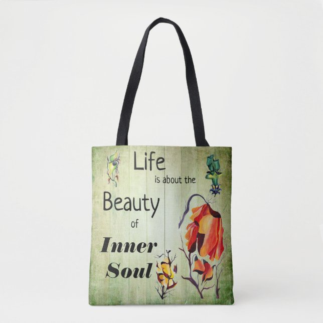 Watercolor Tropical Exotic Elegant Orchids Tote Bag (Front)