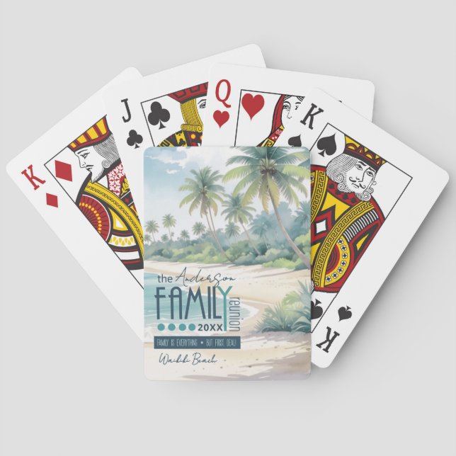 Watercolor Tropical Family Reunion ID1130 Playing Cards (Back)