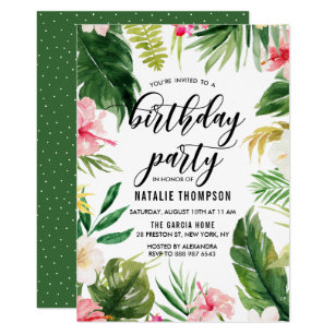 tropical flowers invitations stationery zazzle ca