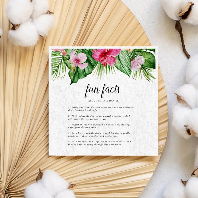 Watercolor Tropical Floral Wedding Napkin (Creator Uploaded)