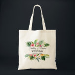 Watercolor Tropical Floral Wedding Tote Bag<br><div class="desc">Watercolor Tropical Floral Greenery Wedding Tote Bag</div>