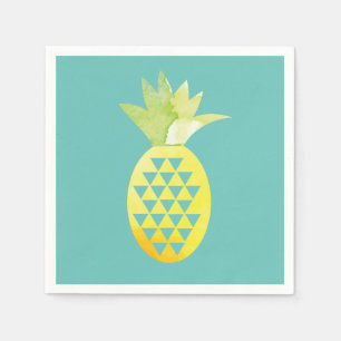 Watercolor Tropical Geometrical Pineapple Napkin