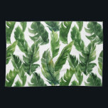 Watercolor Tropical Greenery Leaves Pattern Kitchen Towel<br><div class="desc">Add a tropical accent to your kitchen with this watercolor pattern kitchen towel. This tropical kitchen towel features watercolor greenery leaves pattern. This design is available in a variety of products. Similar designs are also available.</div>