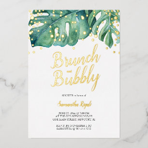 Watercolor Tropical Greenery Shower