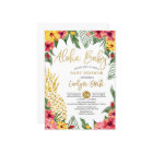 Watercolor Tropical Hawaiian Pineapple Baby Shower