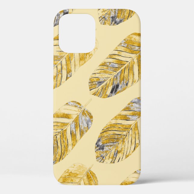 Watercolor Tropical Leaves Modern Pattern Case-Mate iPhone Case (Back)