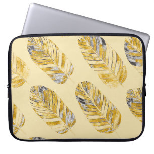 Watercolor Tropical Leaves Modern Pattern Laptop Sleeve