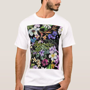 Watercolor Tropical Leaves: Seamless Pattern T-Shirt