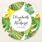 Watercolor Tropical Leaves wedding monogram