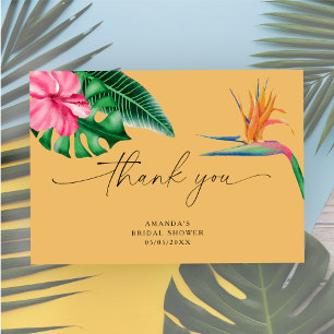 Watercolor Tropical palm, thank you bridal shower