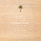 Watercolor tropical palm tree Monogram Wedding 