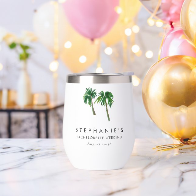 Watercolor Tropical Palm Trees  Bachelorette    (Bachelor Party)