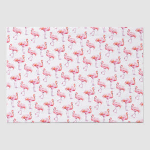 Watercolor Tropical Pink Flamingo Tissue Paper