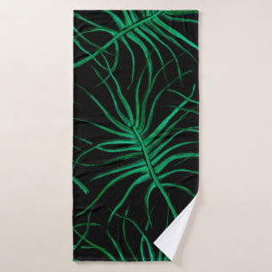 Watercolor Tropical Seamless pattern. Modern summe Bath Towel