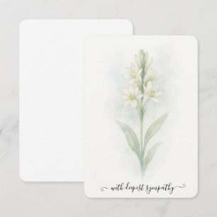 Watercolor Tuberose Sympathy Card 