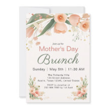  Watercolor Tulip Mother's Day Brunch Invitation