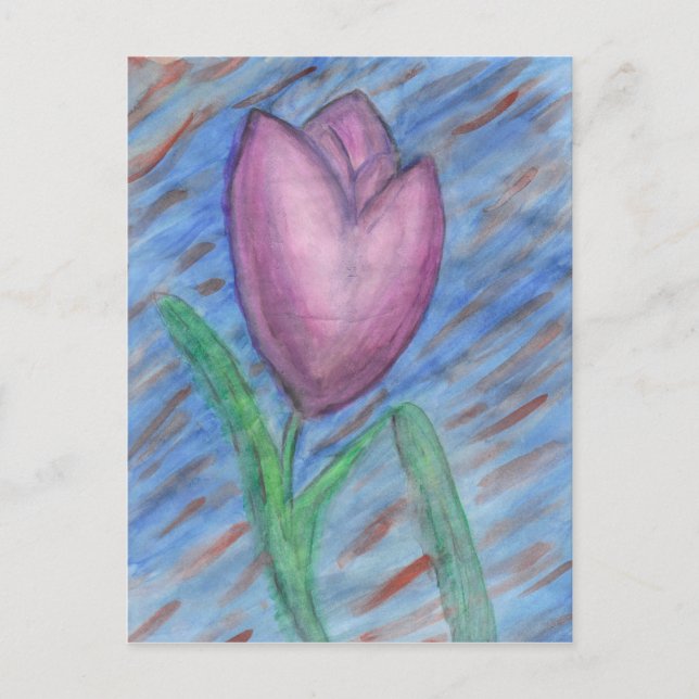 Watercolor Tulip Postcard (Front)