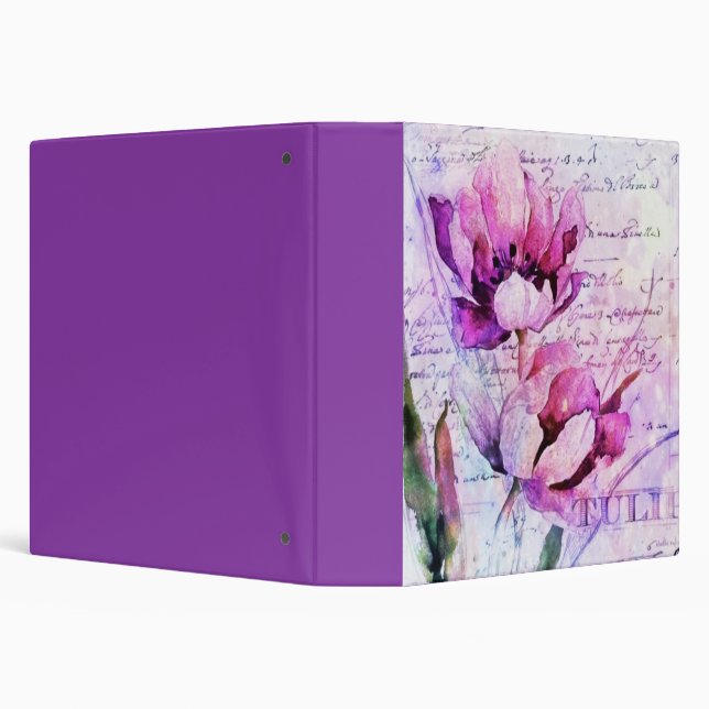 Watercolor tulips  binder (Background)