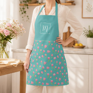 Watercolor Tulips Collection Apron
