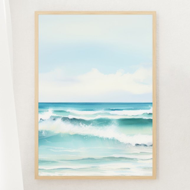 Watercolor Turquoise Beach Print 2 of 3 Poster (Creator Uploaded)