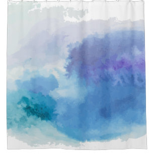 Watercolor turquoise blue violet